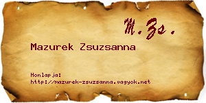 Mazurek Zsuzsanna névjegykártya
